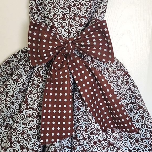 Sweet Heart Rose Dress, Size 4T, Color Chocolate & Mint. - Picture 5 of 14